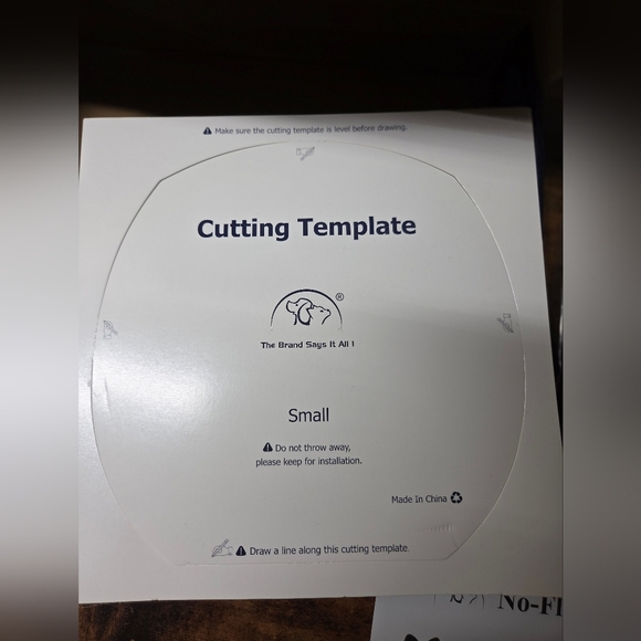 NO-FLAP  Large CAT DOOR Brown Plastic NIB Cat Ears Design New - Picture 5 of 5